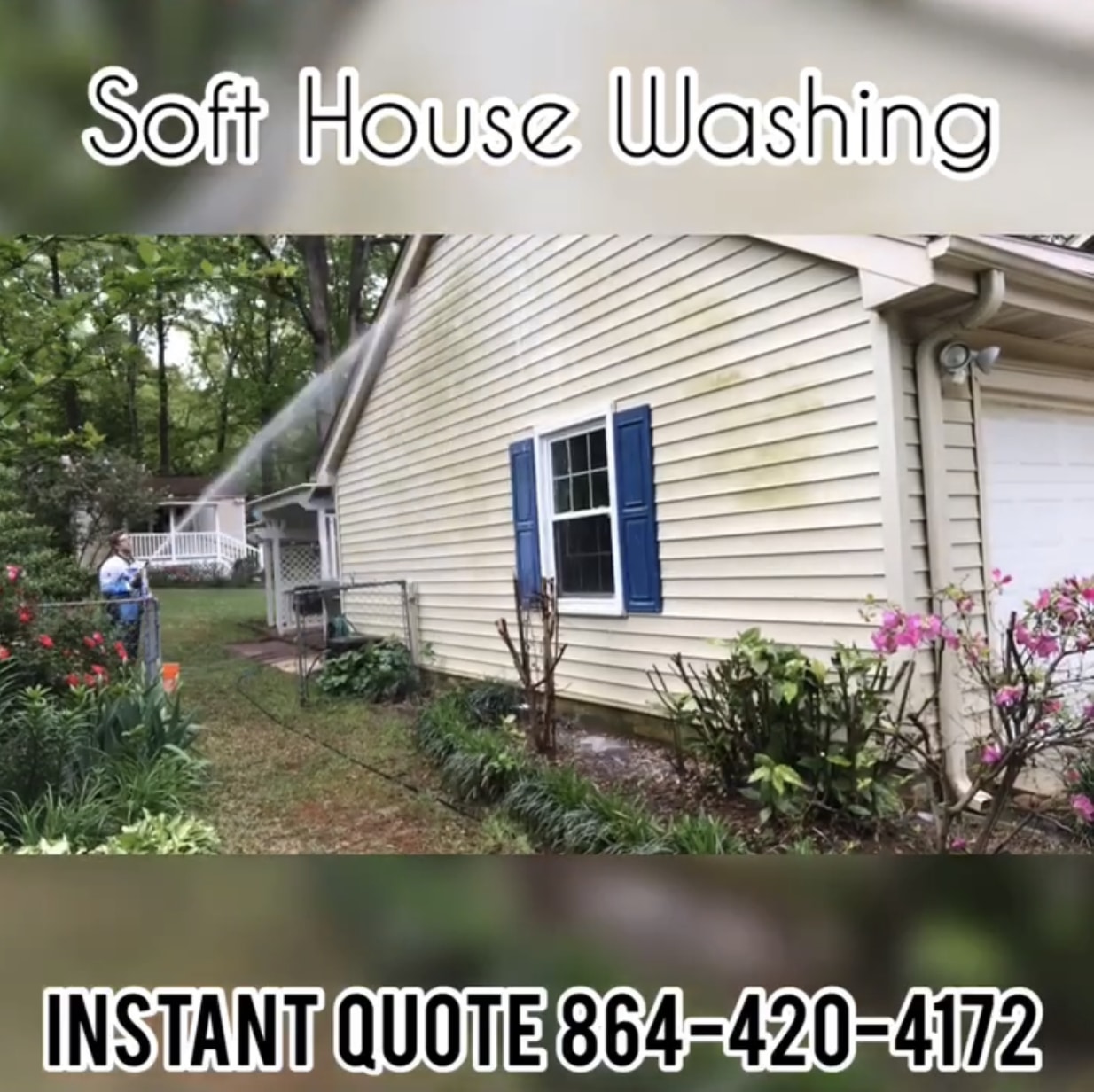 Soft house washing quote