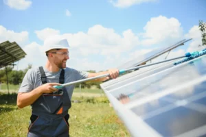 man cleaning solar power washing 2023 10 12 23 20 47 utc